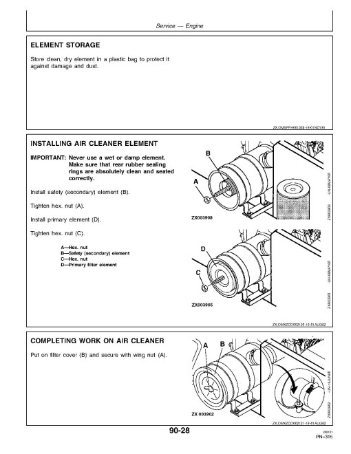 John Deere 2054, 2056, 2058, 2064 and 2066 Combines (SN: from 064253) (Europe) Operators Manual (OMZ92483)