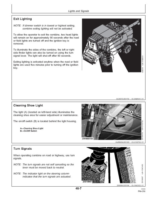John Deere 9540, 9560, 9580, 9640, 9660, 9680 CWS and WTS Combines (European Editioin) Operators Manual (OMZ93035)