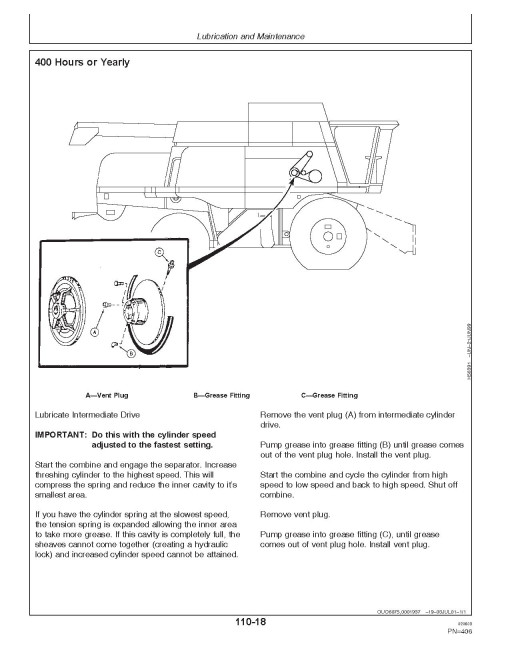 John Deere 9780 CTS Combines (SN: from 072800) Operators Manual (OMZ93046)