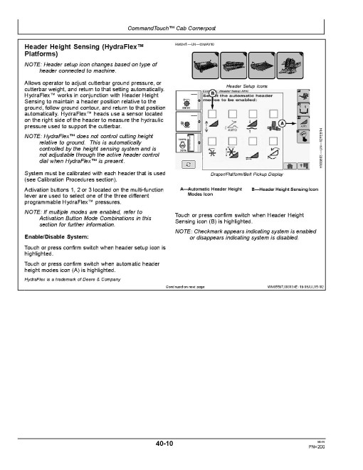John Deere S660, S670, S680, S685, S690 and HillMaster Combines (MY2016) (Europe) Operators Manual (OMZ93081)