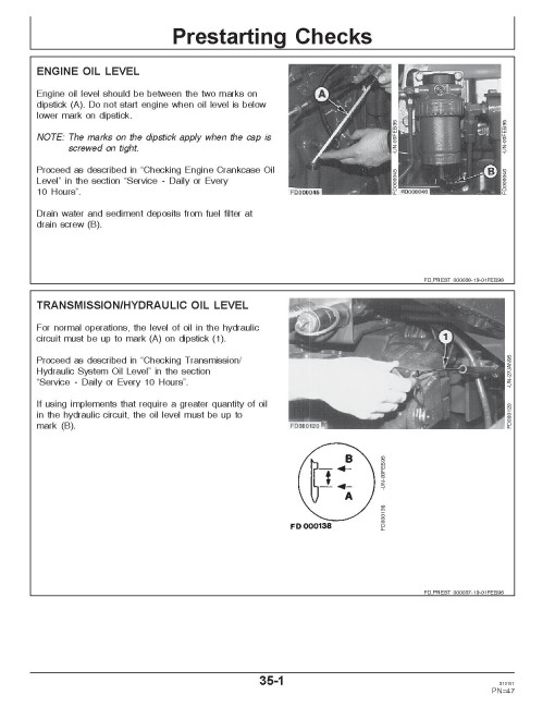 John Deere 3200X, 3300X and 3400X Tractors (Europe) Operators Manual (RT6005012387)