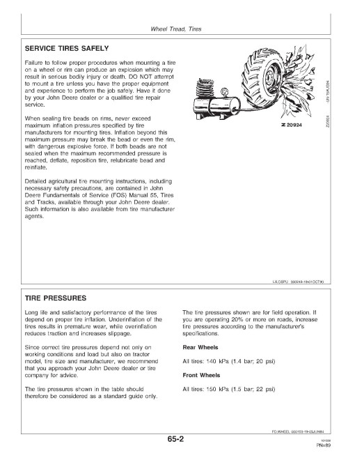 John Deere 3110, 3210, 3310 and 3410 Tractors (SN: up to 099999, Europe) Operators Manual (RT6005023112)