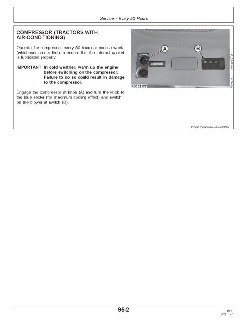 John Deere 3210X, 3310X and 3410X Tractors (SN: up to 099999, Europe) Operators Manual (RT6005023117)