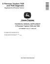 John Deere 7430E Premium and 7530E Premium Tractors Supplement for Diagnostic Manual (SUPTM8060EP)