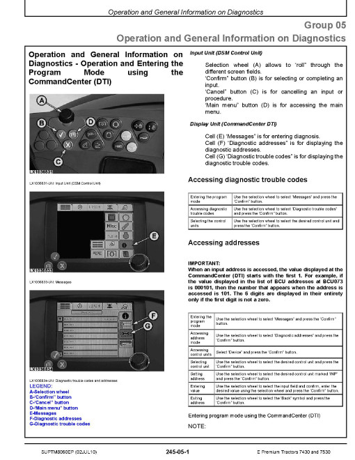 John Deere 7430E Premium and 7530E Premium Tractors Supplement for Diagnostic Manual (SUPTM8060EP) John Deere 7430E Premium and 7530E Premium Tractors Supplement for Diagnostic Manual (SUPTM8060EP)
