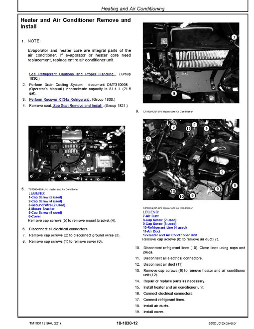 John Deere 850DLC Crawler Excavators Repair Manual (TM10011) John Deere 850DLC Crawler Excavators Repair Manual (TM10011)