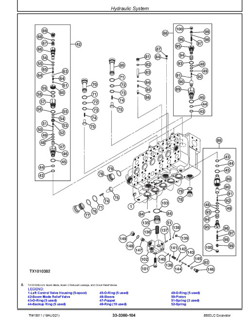 John Deere 850DLC Crawler Excavators Repair Manual (TM10011) John Deere 850DLC Crawler Excavators Repair Manual (TM10011)