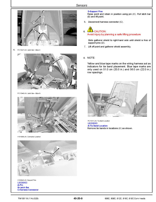 John Deere 606C, 608C, 612C, 616C and 618C Corn Heads (SN. up to 785000) Repair Manual (TM100119) John Deere 606C, 608C, 612C, 616C and 618C Corn Heads (SN. up to 785000) Repair Manual (TM100119)