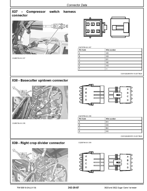 John Deere 3520 (SN. up to 120700) and 3522 (SN. up to 120200) Sugar Cane Harvesters Diagnostic Manual (TM100519) John Deere 3520 (SN. up to 120700) and 3522 (SN. up to 120200) Sugar Cane Harvesters Diagnostic Manual (TM100519)