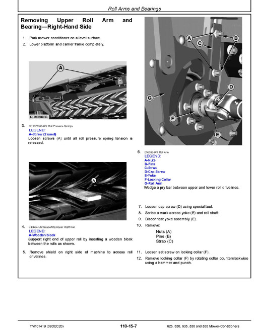 John Deere 625, 630, 635, 830 and 835 Mower-Conditioners Repair Manual (TM101419) John Deere 625, 630, 635, 830 and 835 Mower-Conditioners Repair Manual (TM101419)