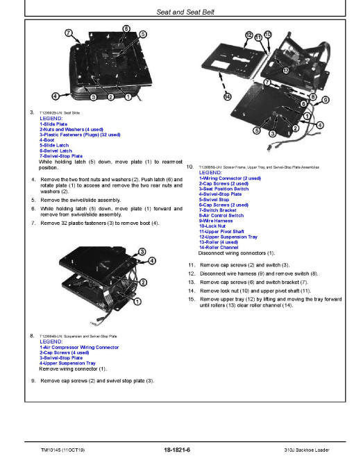 John Deere 310J (SN: -159759) Backhoe Loaders Repair Manual (TM10145)