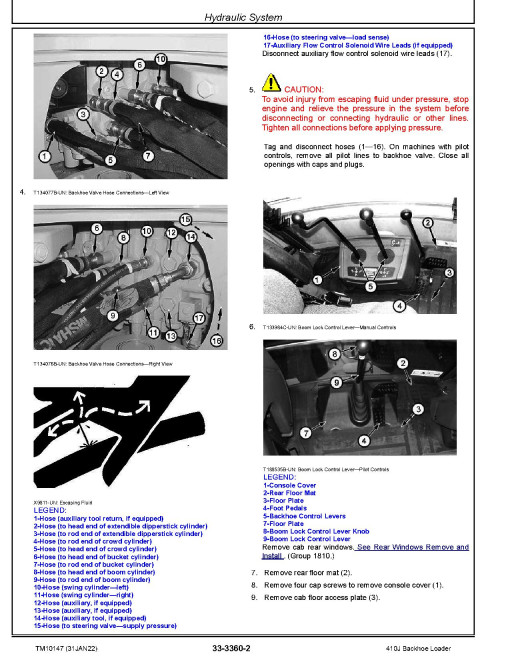 John Deere 410J (SN. before 161616) Backhoe Loaders Repair Manual (TM10147) John Deere 410J (SN. before 161616) Backhoe Loaders Repair Manual (TM10147)