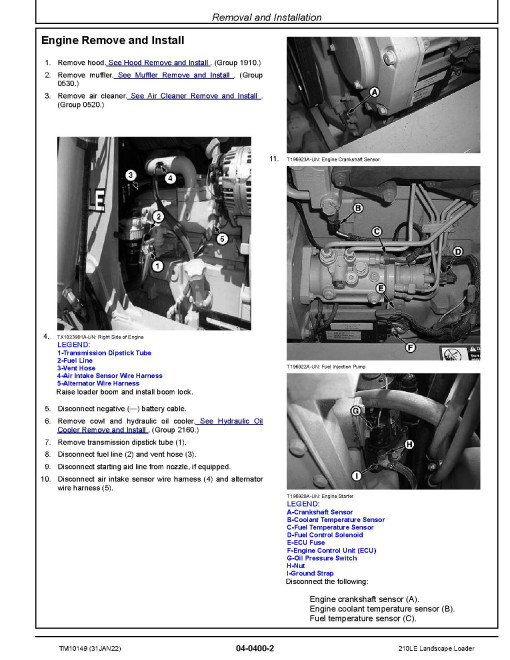 John Deere 210LE (SN. from 888004) Landscape Loaders Repair Manual (TM10149) John Deere 210LE (SN. from 888004) Landscape Loaders Repair Manual (TM10149)