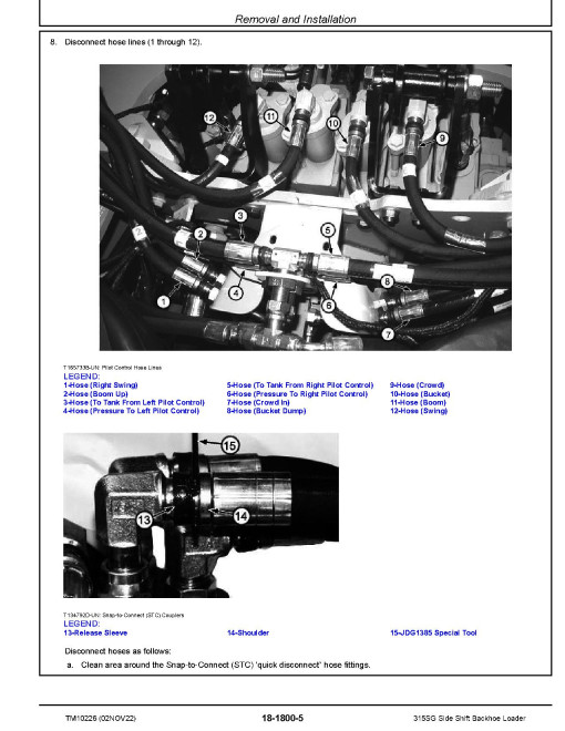 John Deere 315SG (SN. from BE315SG200039) Side Shift Backhoe Loaders Repair Manual (TM10226) John Deere 315SG (SN. from BE315SG200039) Side Shift Backhoe Loaders Repair Manual (TM10226)