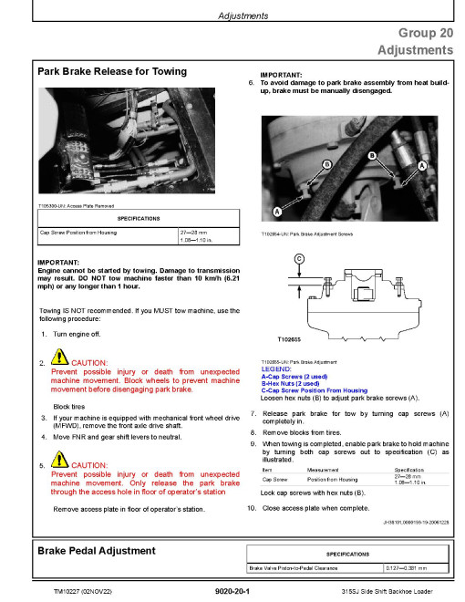 John Deere 315SJ (SN. before BE315SJ300868) Side Shift Backhoe Loaders Operation and Test Manual (TM10227) John Deere 315SJ (SN. before BE315SJ300868) Side Shift Backhoe Loaders Operation and Test Manual (TM10227)