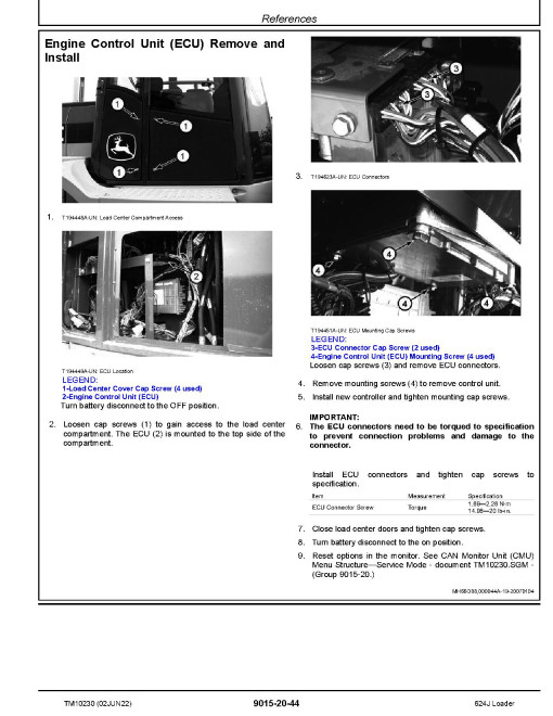 John Deere 624J (SN. from 611797) 4WD Loaders Operation and Test Manual (TM10230) John Deere 624J (SN. from 611797) 4WD Loaders Operation and Test Manual (TM10230)