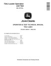 John Deere 724J (SN. from 611219) 4WD Loaders Operation and Test Manual (TM10232)