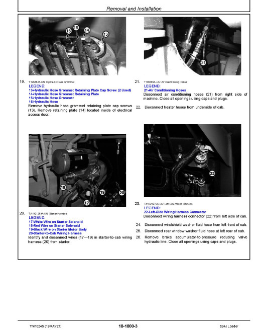 John Deere 624J (SN. from 611797) 4WD Loaders Repair Manual (TM10245) John Deere 624J (SN. from 611797) 4WD Loaders Repair Manual (TM10245)