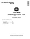 John Deere 17D Compact Excavators Operation and Test Manual (TM10258)