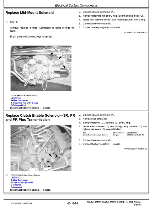 John Deere 5065M, 5075M (iT4/S3B) and 5085M, 5095M, 5095MH, 5105M, 5105ML (T3/S3A) Tractors Repair Manual (TM102619) John Deere 5065M, 5075M (iT4/S3B) and 5085M, 5095M, 5095MH, 5105M, 5105ML (T3/S3A) Tractors Repair Manual (TM102619)