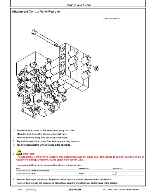 John Deere 853J, 903J and 953J Tracked Feller Bunchers Repair Manual (TM10271) John Deere 853J, 903J and 953J Tracked Feller Bunchers Repair Manual (TM10271)