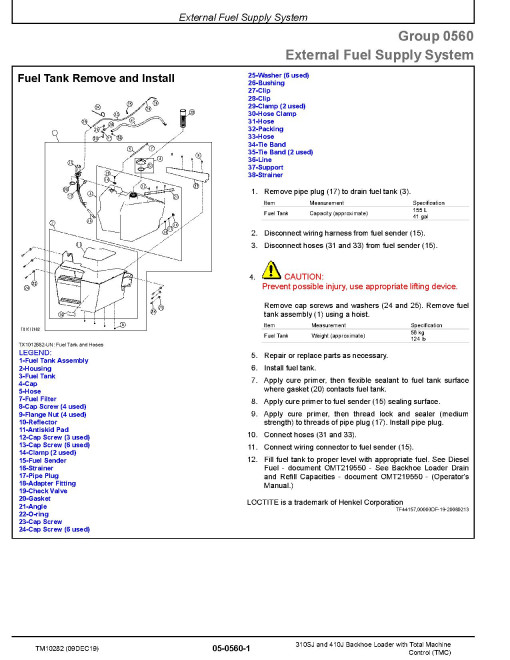 John Deere 410J Backhoe Loaders and 310SJ Side Shift Loaders (SN. before 161702) with TMC Repair Manual (TM10282) John Deere 410J Backhoe Loaders and 310SJ Side Shift Loaders (SN. before 161702) with TMC Repair Manual (TM10282)