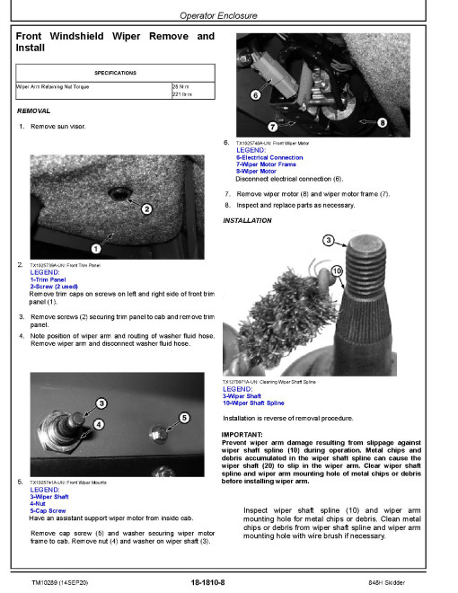 John Deere 848H (SN: -630435) Grapple Skidders Repair Manual (TM10289) John Deere 848H (SN: -630435) Grapple Skidders Repair Manual (TM10289)