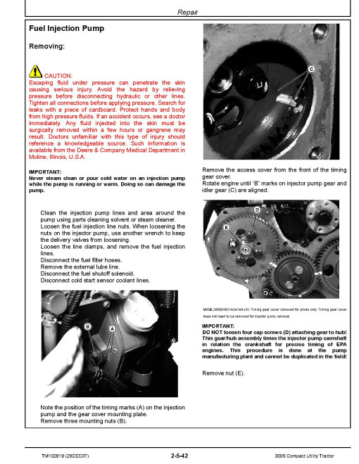 John Deere 3005 (SN. from 000101) Compact Utility Tractors Technical Manual (TM102919) John Deere 3005 (SN. from 000101) Compact Utility Tractors Technical Manual (TM102919)