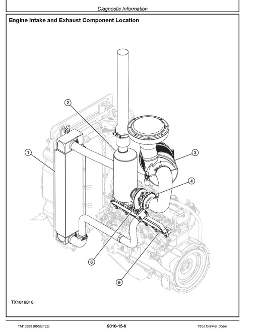 John Deere 750J (SN: 141344-219962) Crawler Dozers Operation and Test Manual (TM10293)