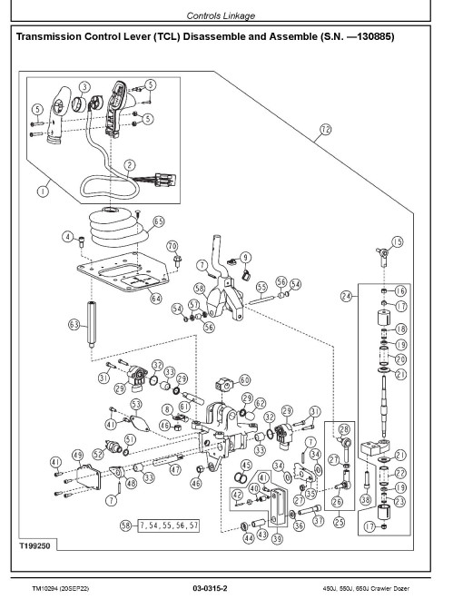 John Deere 450J, 550J and 650J Crawler Dozers (SN: 141667-159986) Repair Manual (TM10294)
