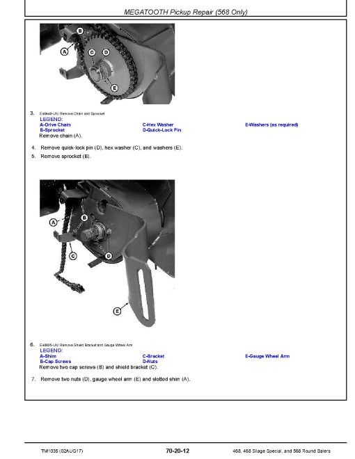 John Deere 468, 468 Silage Special and 568 Round Balers Technical Manual (TM1035) John Deere 468, 468 Silage Special and 568 Round Balers Technical Manual (TM1035)
