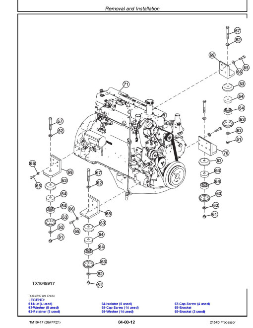 John Deere 2154D Processors Repair Manual (TM10417) John Deere 2154D Processors Repair Manual (TM10417)