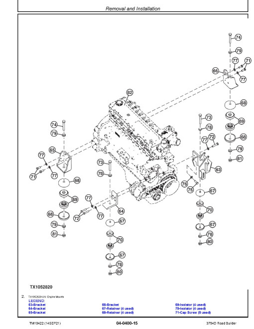John Deere 3754D Road Builders Repair Manual (TM10422) John Deere 3754D Road Builders Repair Manual (TM10422)