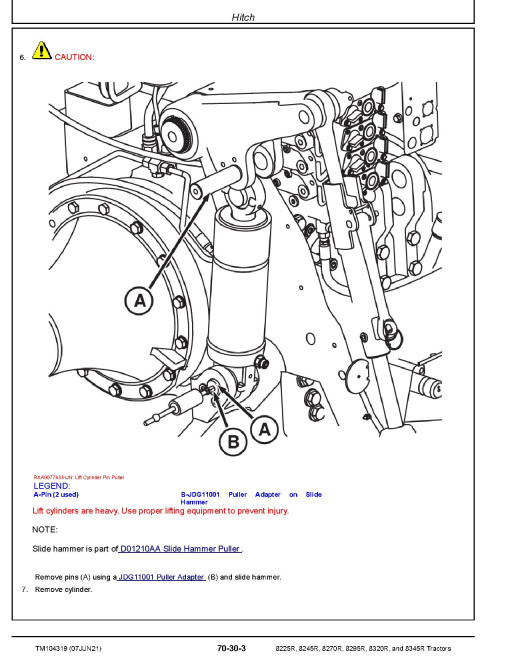 John Deere 8225R, 8245R, 8270R, 8295R, 8320R and 8345R Tractors (SN: 001001-053099) Repair Manual (TM104319) John Deere 8225R, 8245R, 8270R, 8295R, 8320R and 8345R Tractors (SN: 001001-053099) Repair Manual (TM104319)