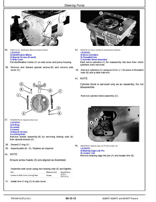 John Deere 8295RT, 8320RT and 8345RT Tracked Tractors (SN. up to 902500) Repair Manual (TM104519) John Deere 8295RT, 8320RT and 8345RT Tracked Tractors (SN. up to 902500) Repair Manual (TM104519)