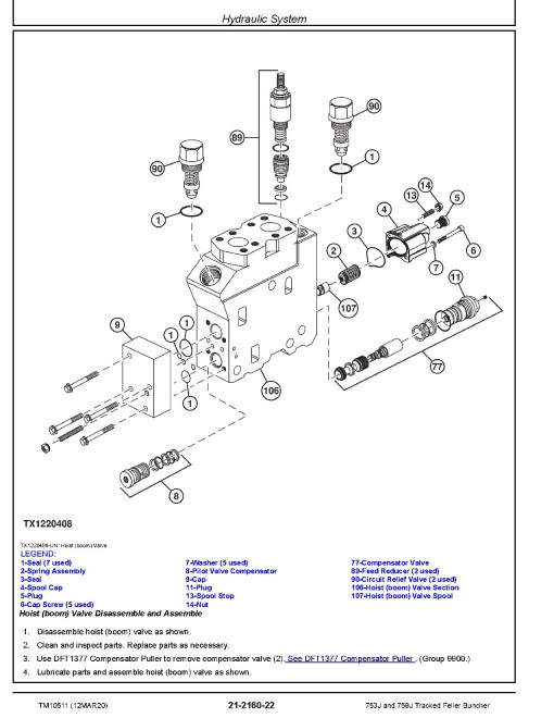 John Deere 753J and 759J Tracked Feller Bunchers (SN.-220452) Repair Manual (TM10511) John Deere 753J and 759J Tracked Feller Bunchers (SN.-220452) Repair Manual (TM10511)