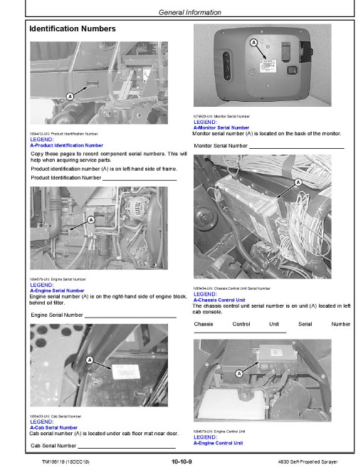 John Deere 4630 Self-Propelled Sprayers Repair Manual (TM106119) John Deere 4630 Self-Propelled Sprayers Repair Manual (TM106119)