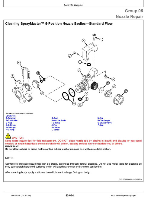 John Deere 4630 Self-Propelled Sprayers Repair Manual (TM106119) John Deere 4630 Self-Propelled Sprayers Repair Manual (TM106119)