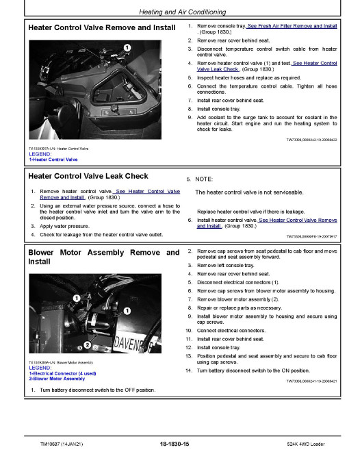 John Deere 524K (SN. before 642245) 4WD Loaders with Tier3 Engine 6068HDW74 Repair Manual (TM10687) John Deere 524K (SN. before 642245) 4WD Loaders with Tier3 Engine 6068HDW74 Repair Manual (TM10687)