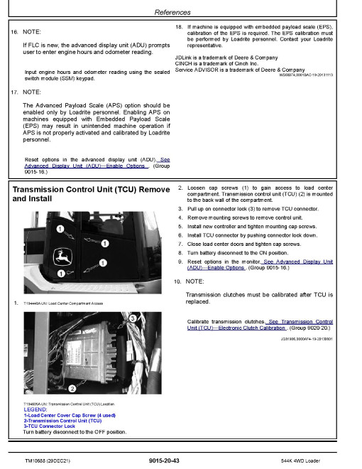 John Deere 544K (SN. before 642664) 4WD Loaders with Tier3 Engine 6068HDW74 Operation and Test Manual (TM10688) John Deere 544K (SN. before 642664) 4WD Loaders with Tier3 Engine 6068HDW74 Operation and Test Manual (TM10688)