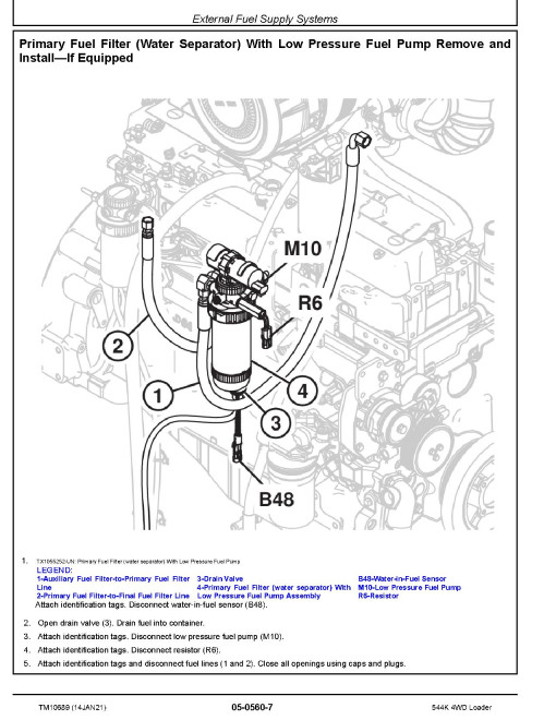 John Deere 544K (SN. before 642664) 4WD Loaders with Tier3 Engine 6068HDW74 Repair Manual (TM10689) John Deere 544K (SN. before 642664) 4WD Loaders with Tier3 Engine 6068HDW74 Repair Manual (TM10689)