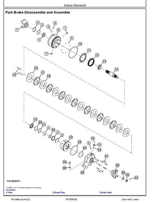John Deere 824K (SN. before 641969) 4WD Loaders with 6135HDW01 Tier3, 6135HDW03 Stage2 Engines Repair Manual (TM10699) John Deere 824K (SN. before 641969) 4WD Loaders with 6135HDW01 Tier3, 6135HDW03 Stage2 Engines Repair Manual (TM10699)