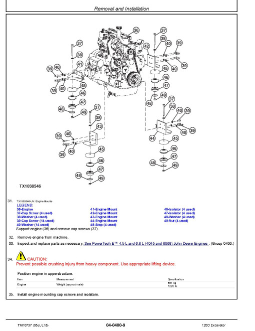 John Deere 120D Crawler Excavators Repair Manual (TM10737) John Deere 120D Crawler Excavators Repair Manual (TM10737)