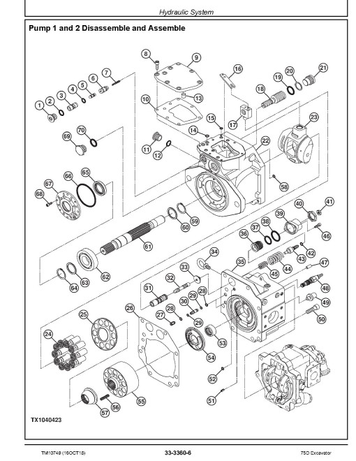 John Deere 75D Crawler Excavators Repair Manual (TM10749) John Deere 75D Crawler Excavators Repair Manual (TM10749)