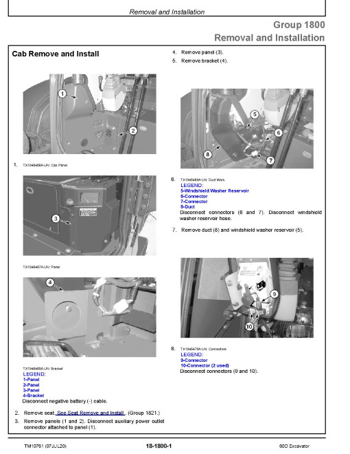 John Deere 60D Compact Excavators Repair Manual (TM10761) John Deere 60D Compact Excavators Repair Manual (TM10761)