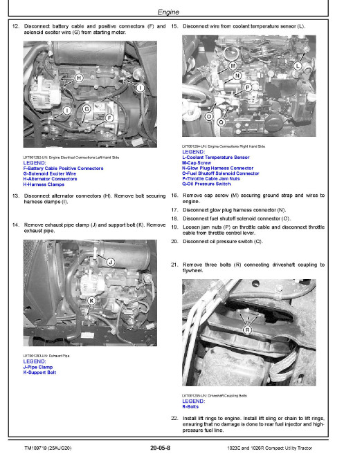 John Deere 1023E and 1026R Compact Utility Tractors (SN. from 010001) Technical Manual (TM109719) John Deere 1023E and 1026R Compact Utility Tractors (SN. from 010001) Technical Manual (TM109719)