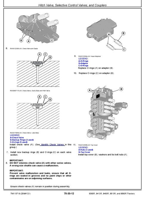 John Deere 9360R, 9410R, 9460R, 9510R and 9560R 4WD Articulated Tractors Repair Manual (TM110719) John Deere 9360R, 9410R, 9460R, 9510R and 9560R 4WD Articulated Tractors Repair Manual (TM110719)