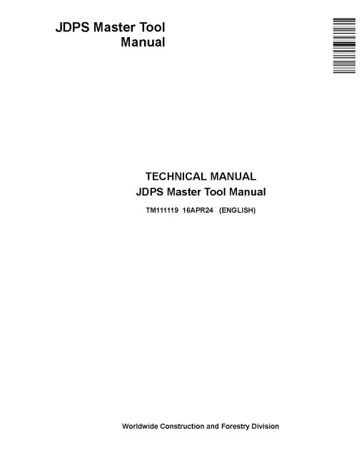 John Deere JDPS Master Tools Technical Manual (TM111119)