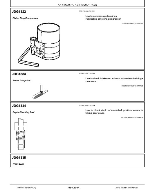 John Deere JDPS Master Tools Technical Manual (TM111119)