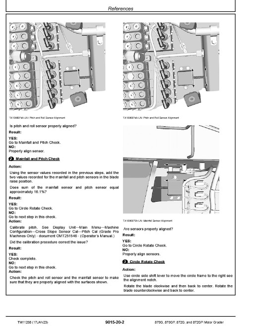 John Deere 870G, 870GP, 872G and 872GP Motor Graders (SN. before 634753) Operation and Test Manual (TM11208) John Deere 870G, 870GP, 872G and 872GP Motor Graders (SN. before 634753) Operation and Test Manual (TM11208)